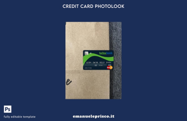 modello frontale photolook mastercard stile Belize Belizebank verificato
